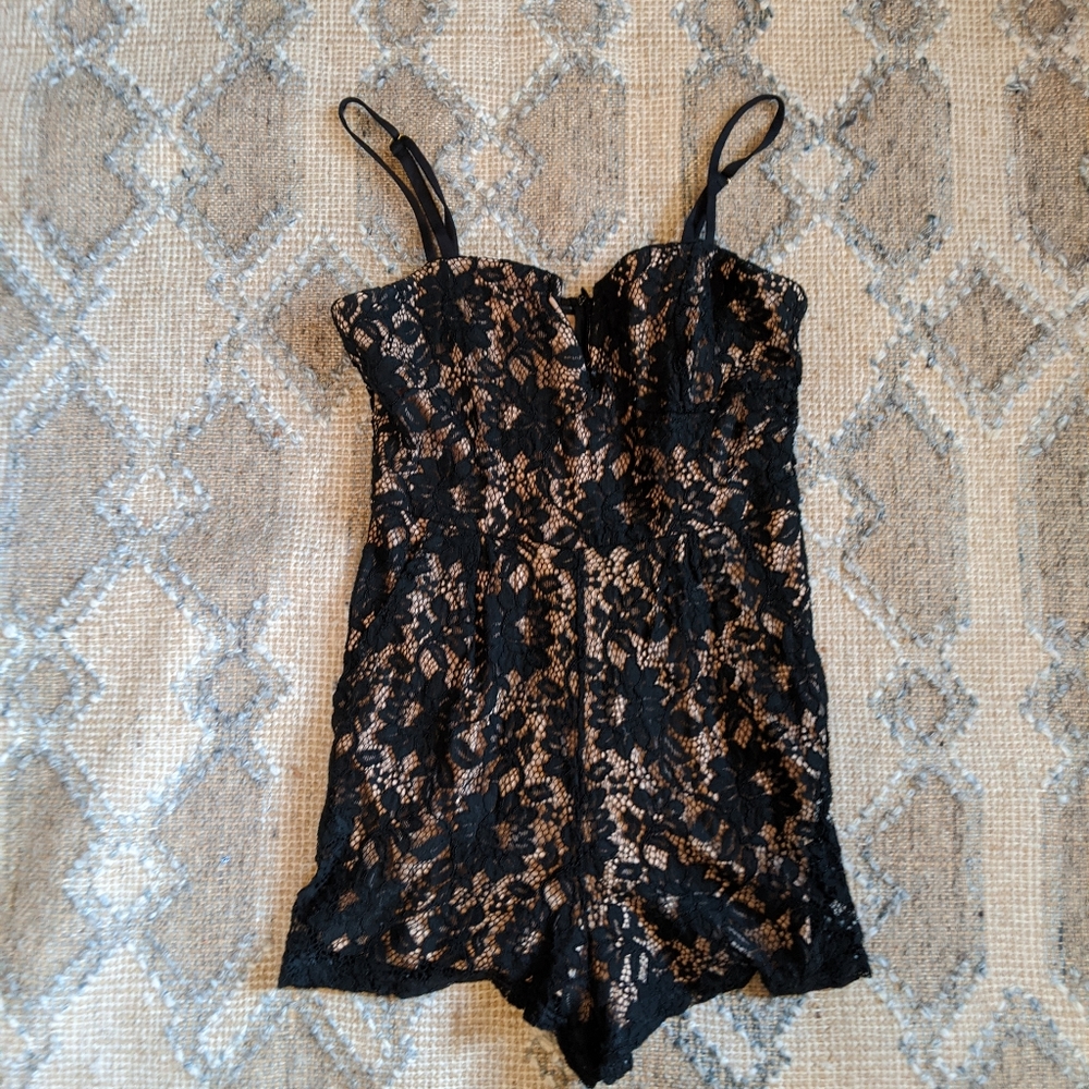 Lace Shorts Romper